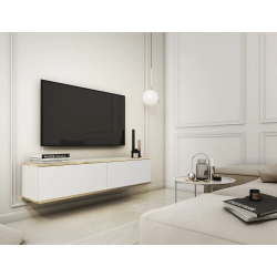 Szafka RTV Biało - Złota  135 cm
